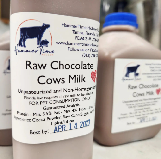 Raw Chocolate Milk Pint Preorder For Pet Consumption Only Life